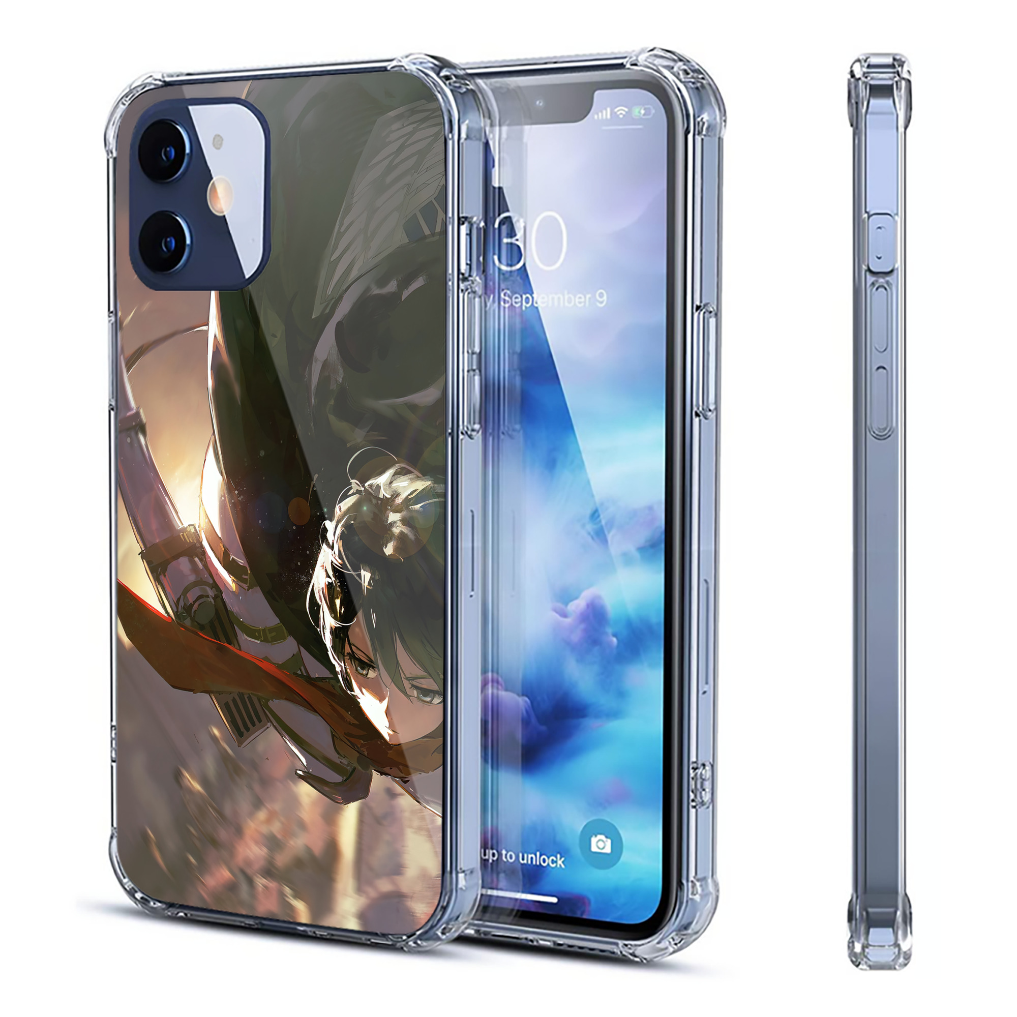 （画像用） 進撃の巨人 Attack on Titan 【iPhone 12シリーズ対応】透明スマホケース（クリアソフトケース）